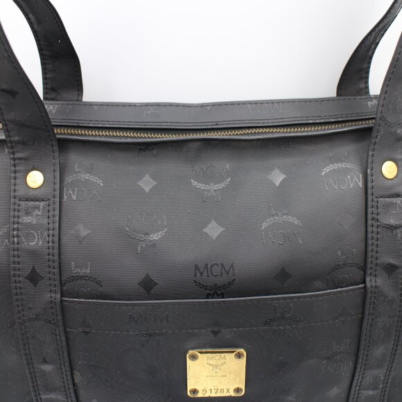 MCM Black Visetos Shopper Bag - Picture 15 of 17